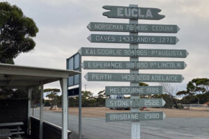 Nullarbor Signposts Crossing the Nullarbor